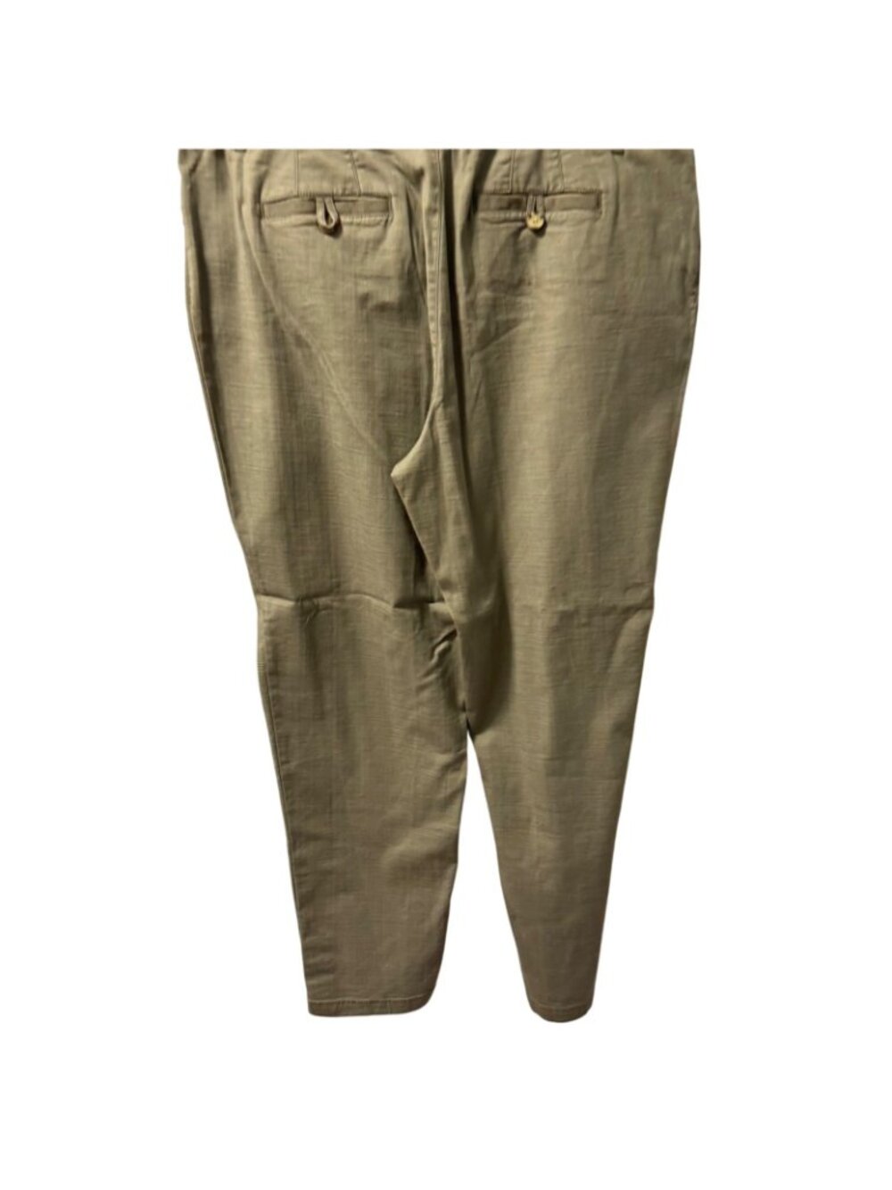 Intro. Kris Ankle Stretch Cotton Slub olive green Pants Size 16 women NWT - Picture 6 of 12